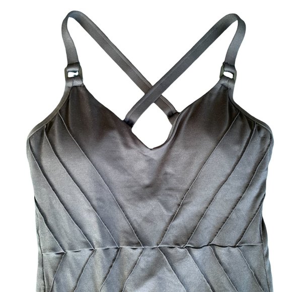 Seafolly Pintucked One Piece Racerback Swimsuit in Black AUS Size 12 / US 8 - Picture 2 of 11